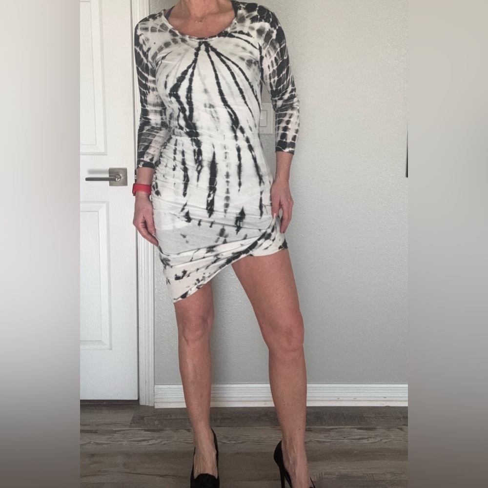 Pam & Gela Monochrome Tie-Dye Dress